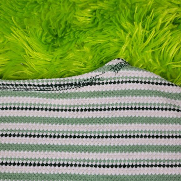 Vintage Willow Bay Green Striped Knit Top, S - Picture 4 of 6